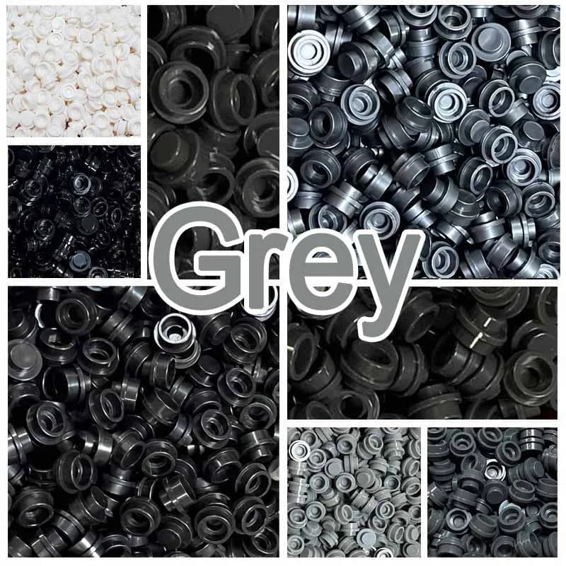 300PCS Piatto di Colore Grigio 1x1 Rotondo 4073/6141 Building Block Parte di Mattoni Per I Bambini Pixel Art Remix Pittura Regalo Per Bambini giocattoli FAI DA TE