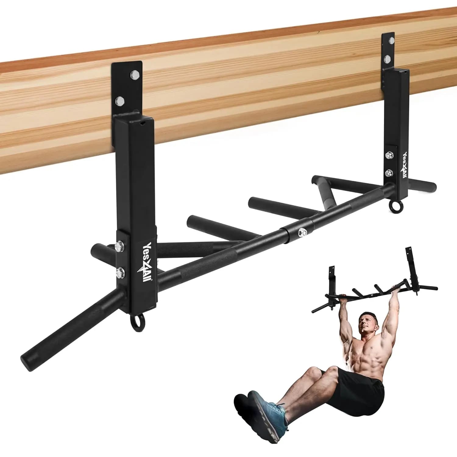 Traction bar mounted on union, multiple grips for heavy loads Traction bar for mounting on a traction bar for ceiling mounting
