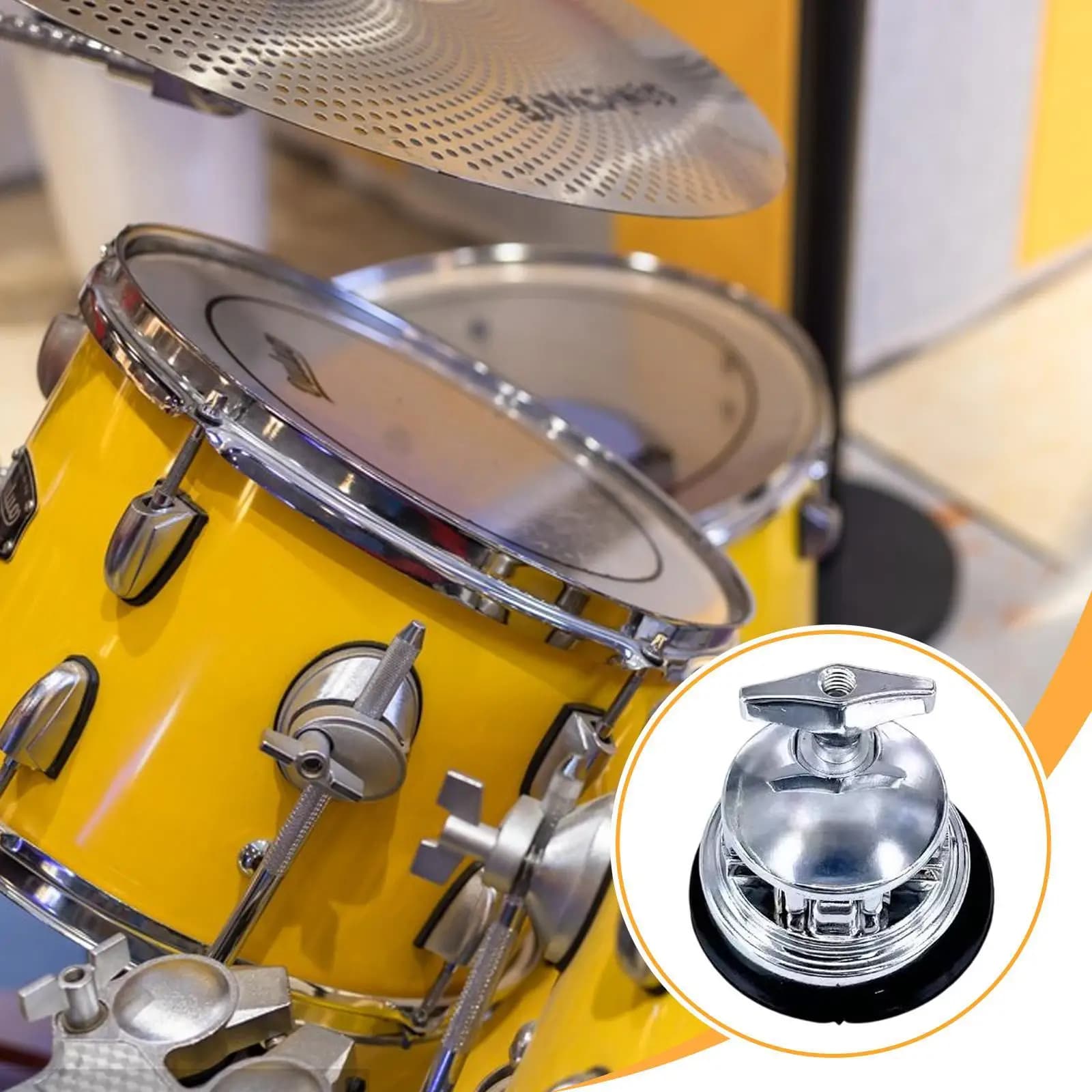 Durable Drum Holder Base Plate Metal Tom Bracket Drum Rack Clamp for Practice Pad and Drum Support