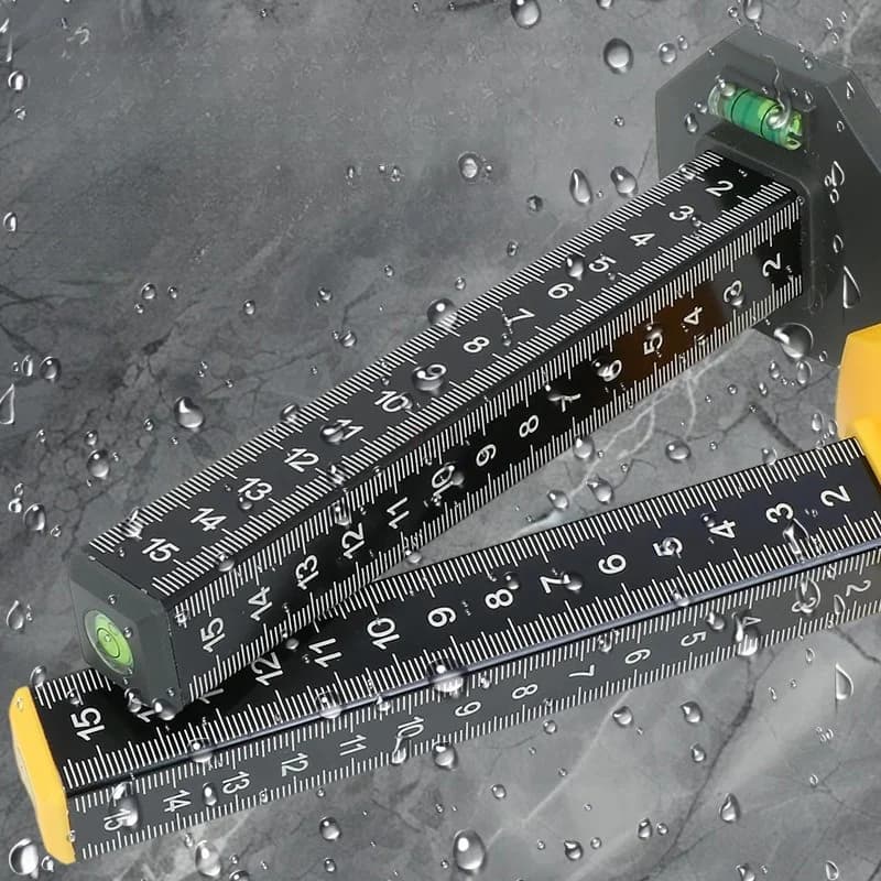 4-Sided Square Height Equalizer Ruler Magnetic Tile & Ceiling Level Locator EQUAL HEIGHT MARKING RULER T-SHAPED TRACK PUSHER