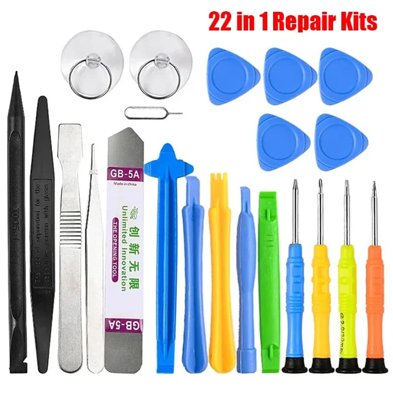 Repair Kit for Cell Phones 21 in 1 for Apple Android Samsung Set Combined Screwdrivers Multifunction Setup Kit