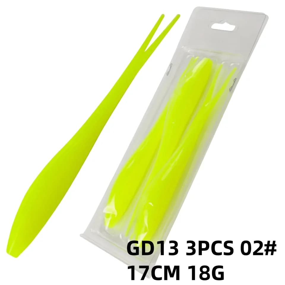 MUKUN 3 pezzi esca morbida 17 cm 18 g a forma di V coda divisa Swimbait verme artificiale in silicone roccia Shiner esche da pesca