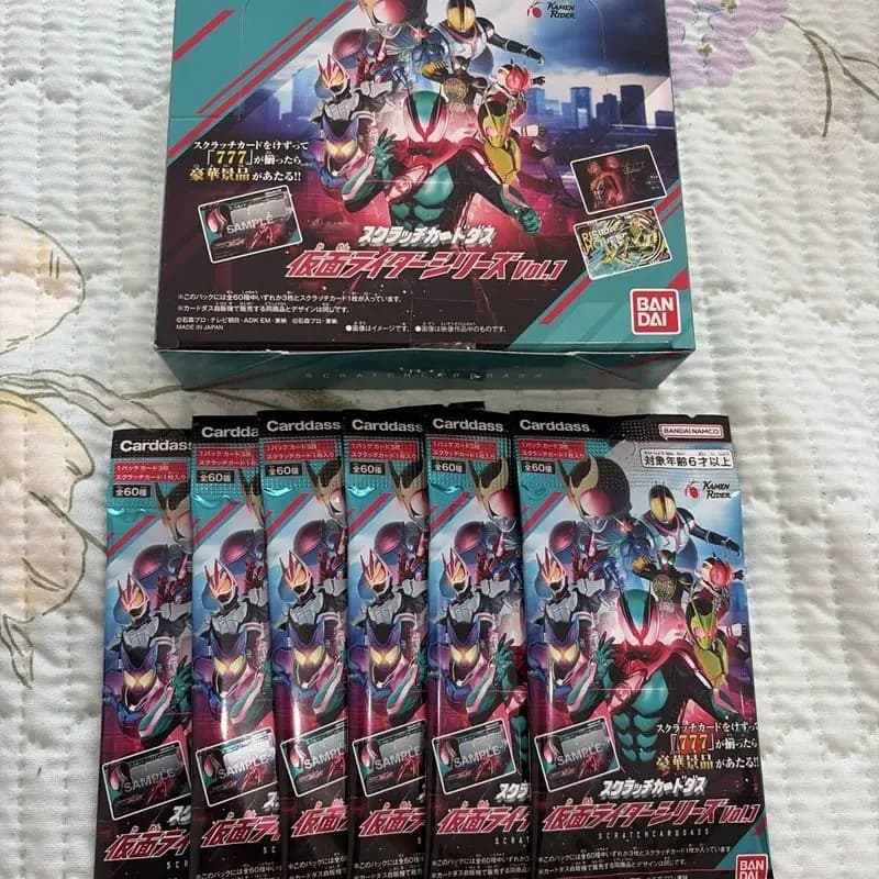 Bandai Kamen Rider Scratch Cards Series Vol 1 Authentic Japanese Trading Card 20 Packs Per Box Collectible Anime Collectors