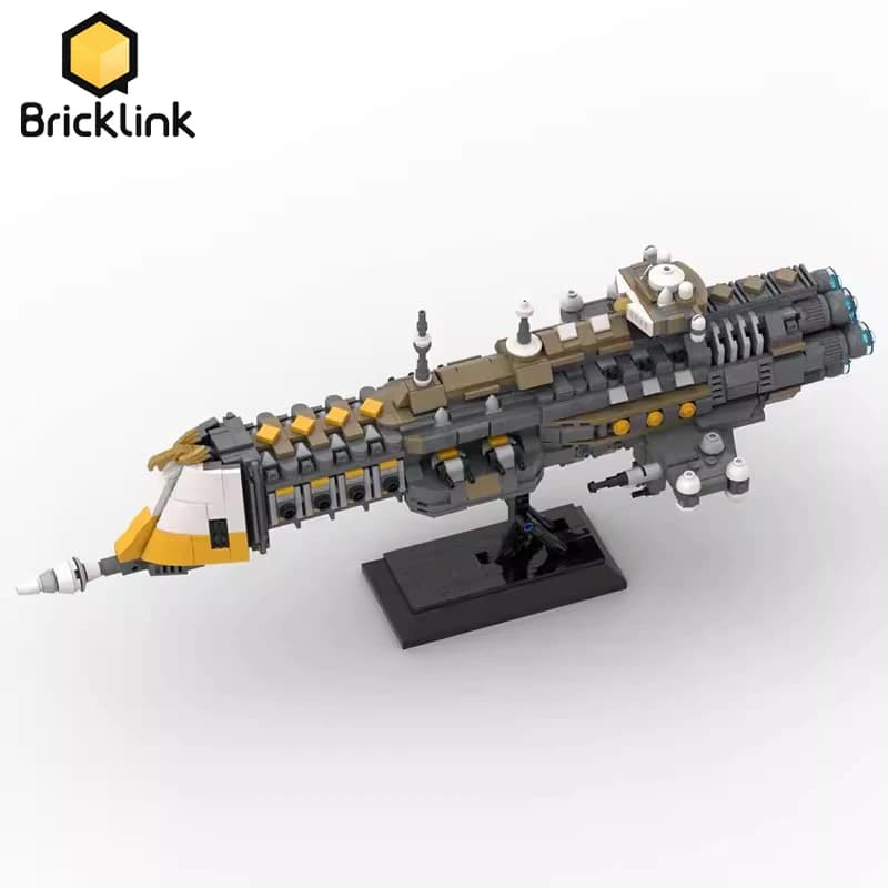 Bricklink MOC Gioco spaziale Classe lunare Crociera Battlefleet Astronave gotica Blocchi di costruzione Giocattoli per bambini Regalo di Natale