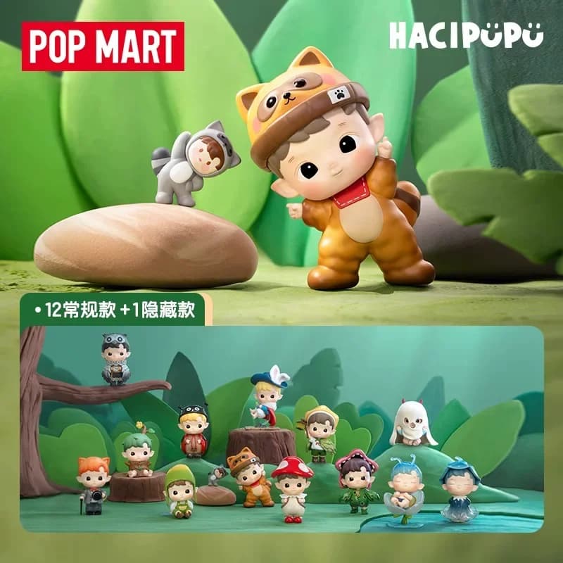 POP MART HACIPUPU Adventures In The Woods Series Blind Box Guess Bag Mystery Box Giocattoli Bambola Statuetta Anime Carina Ornamenti Regalo
