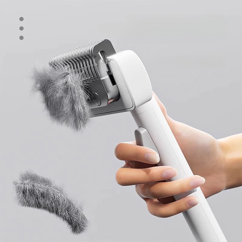 Professional Pet Grooming Brush - Detangling Comb for Cats & Dogs, Removes Loose Hair & Shedding, Anti-Mat Deshedder Tool