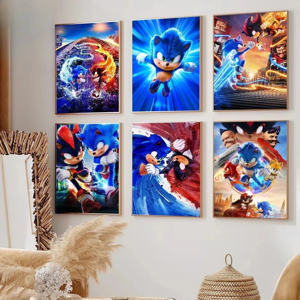 5D fai da te Cartoon Cool S-Sonic-ES Hedgehog 3 pittura diamante soggiorno decorazione ufficio camera da letto casa arte della parete regalo