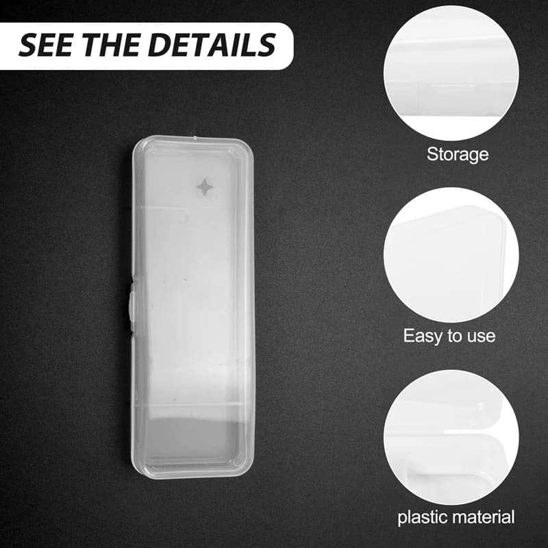 BYBS-1 Custodia da Viaggio per Rasoio a Doppia Lama, Contenitore Trasparente per Accessori da Barba da Uomo, Porta Rasoio da Viaggio in Plastica