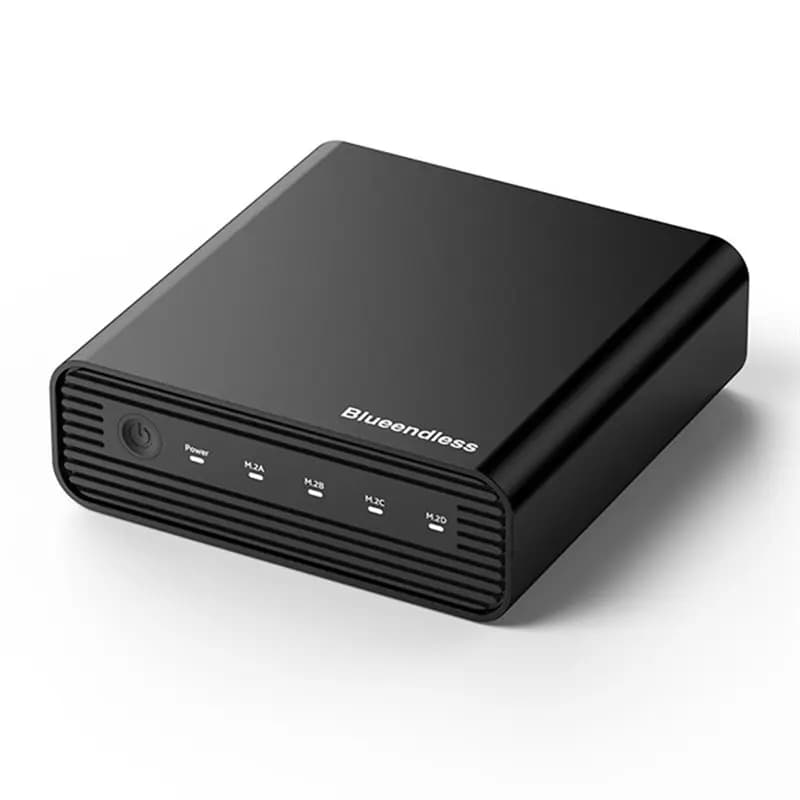 Y14A BLUEENDLESS External Hard Drive Case 4 Bay M. 2 Nvme SSD Enclosure 40Gbps USB4 32TB Aluminum Dock For Mac Windows