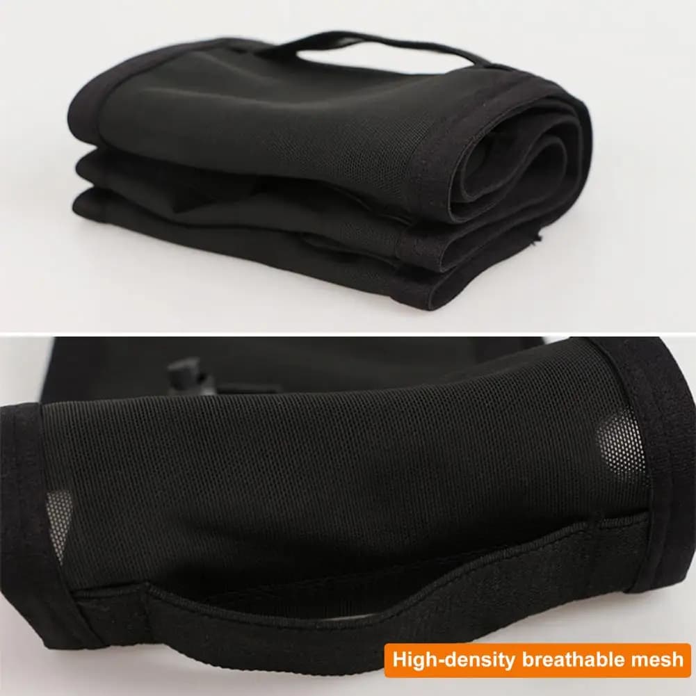 Versatile Black Waistbag Elastic Mesh Fabric Spacious Storage Running Fanny Pack Outdoor Sport Belt