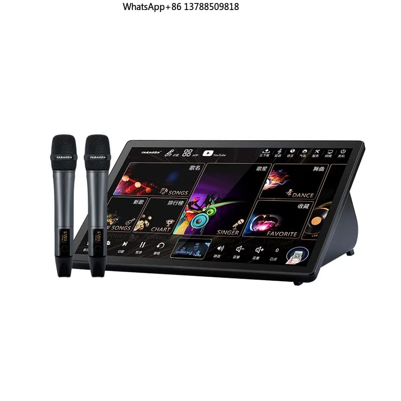Sistema Karaoke InAndOn da 6TB, Macchina Karaoke 4in1 da 15,6 Pollici, Lettore KTV con Microfono Wireless