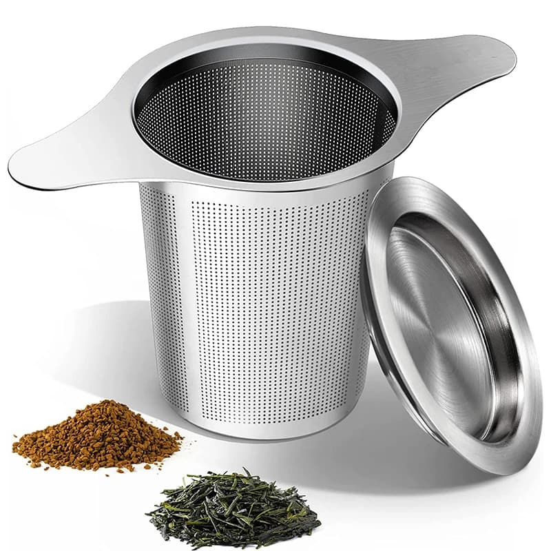 1 pezzo Cestello per infusore per tè Colino per tè in acciaio inossidabile Filtro per tè con piccolo colino e coperchio Diffusore per tè sfuso YY088