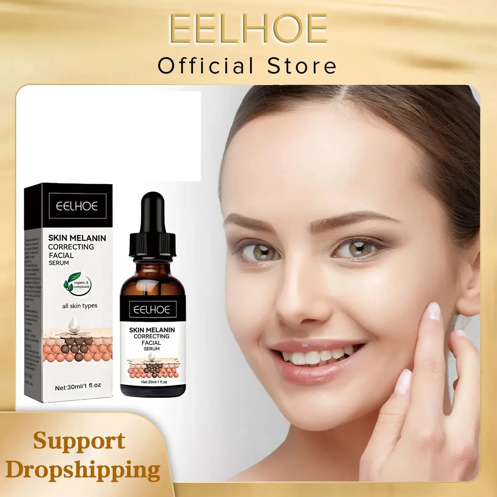 EELHOE Siero Melanina Corrector Dissolvenza Macchie Scure Anti Lentiggine Melasma Removal Scratch Pigment Pigment Vitamin C Essence for Viso