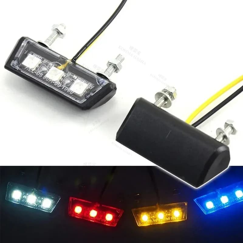 Fanale posteriore per moto 12V impermeabile con luce targa a LED, indicatori universali, ricambi moto per ATV, bici, antiruggine HD