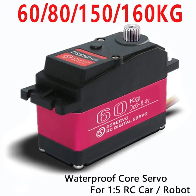 Dsservo 1/5 60Kg 80Kg 150Kg 160Kg Servo digitale a coppia elevata adatto per robot sterzo per auto con telecomando rm 12V/24V