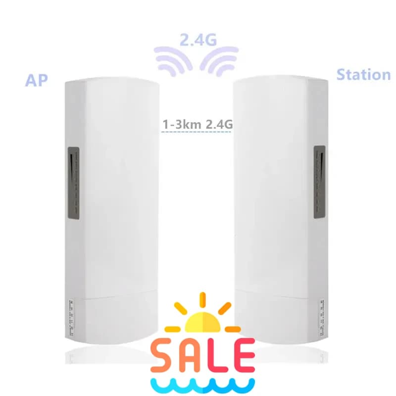 2 pezzi 1-3 km 300 Mbit router aperto CPE 2.4G router punto di accesso wireless Wi-Fi bridge dispositivo extender wifi ripetitore dual band