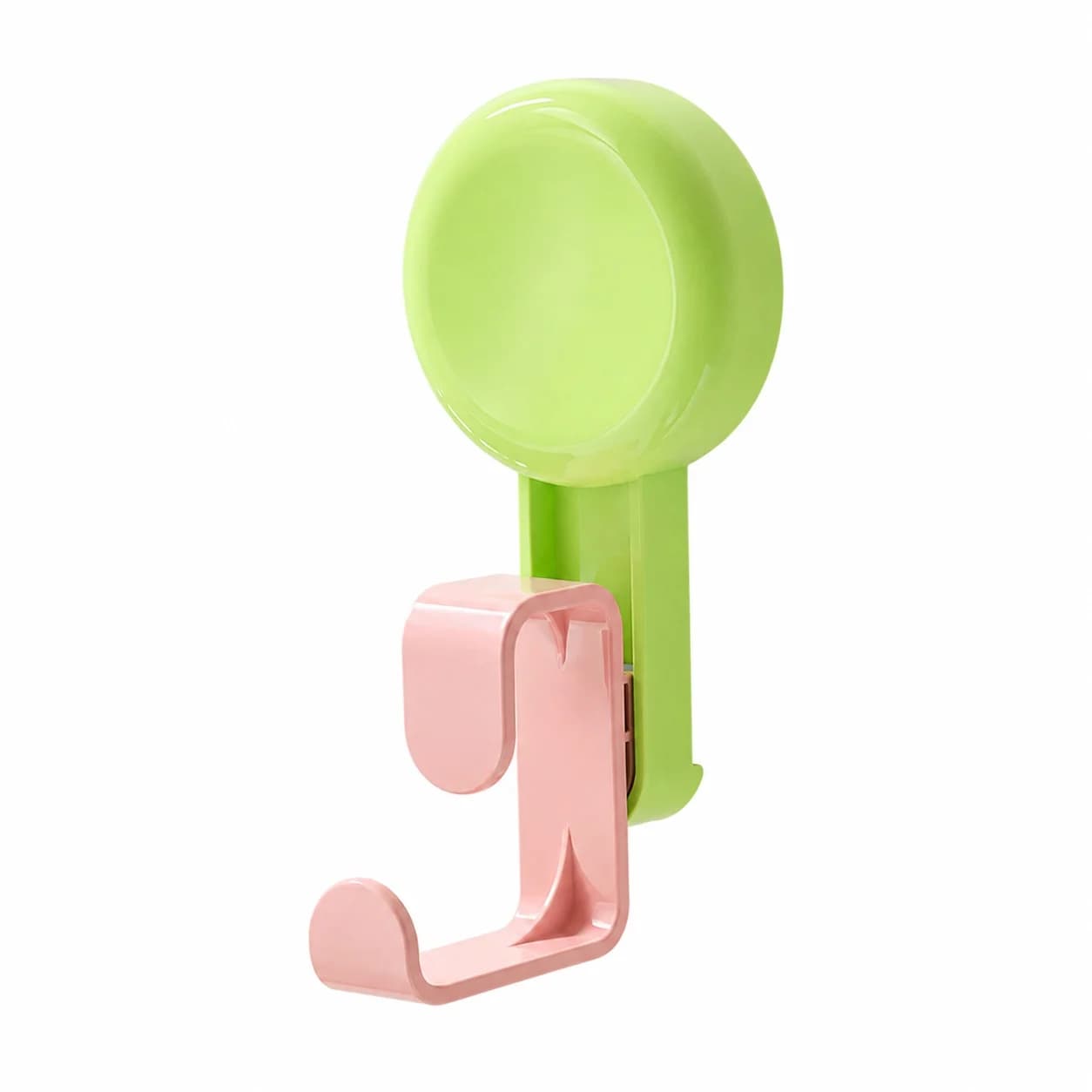 Sweet Pink No Drill Suction Cup Basin Holder Wall Mounted Hook Rack for Bathroom Washroom Laundry Smooth Tile Basin Storage