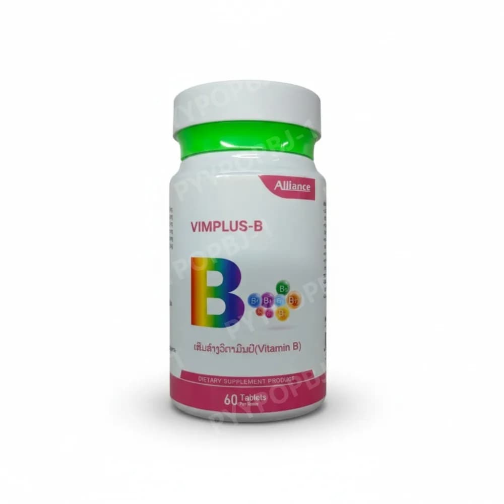 Alliance VIMPLUS-B Food Supplement Vitamin B - Energy Support - 60 Tablets