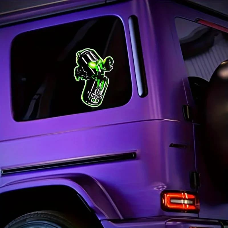 Adesivo per zampa verde ALLENG - Adesivo in vinile resistente e impermeabile per auto, bici, caschi, skateboard e sport all'aria aperta - Facile da staccare