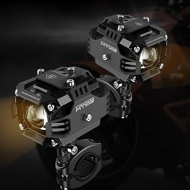 Faretti per moto da 60 W LED 5000LM Faro IP67 Impermeabile 12-30 V Lampada di guida universale per accessori moto scooter
