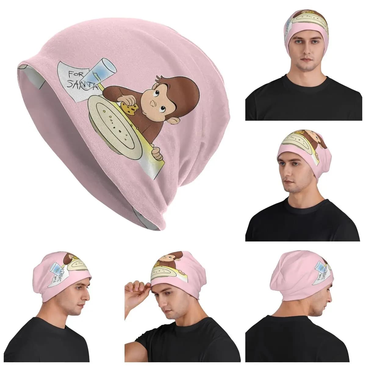 Curious George Brown Monkey Men Women Adult Beanies Caps Knitting Bonnet Hat Warm Hip Hop Autumn Winter Outdoor Skullies Hats