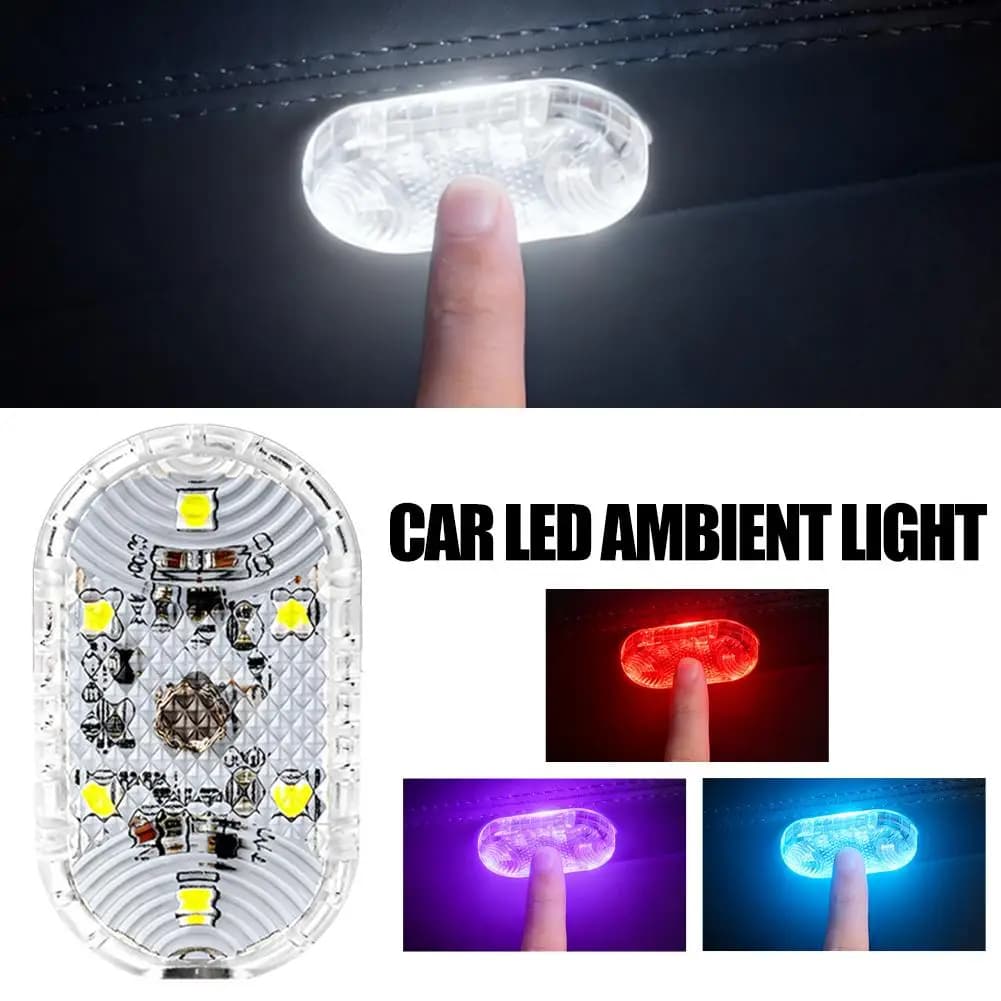 Luce Ambientale LED per Auto, Luce di Lettura Interna con Sensore Touch, Luce Decorativa Wireless