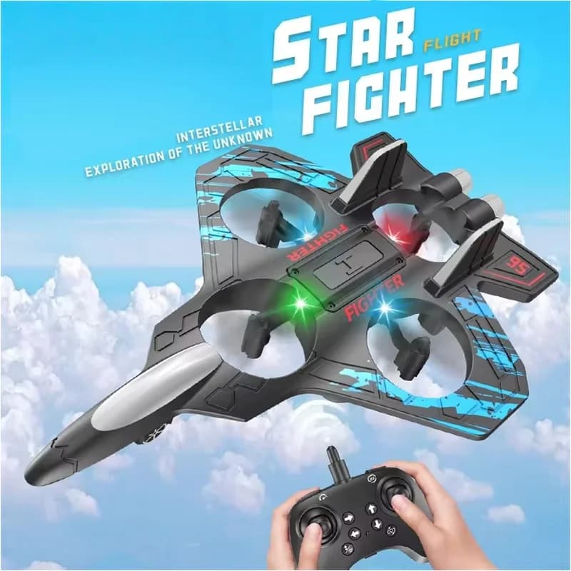 2.4G airborne 2.4G airborne electric combat foam helicopter fighter with colored LED lights aircraft model