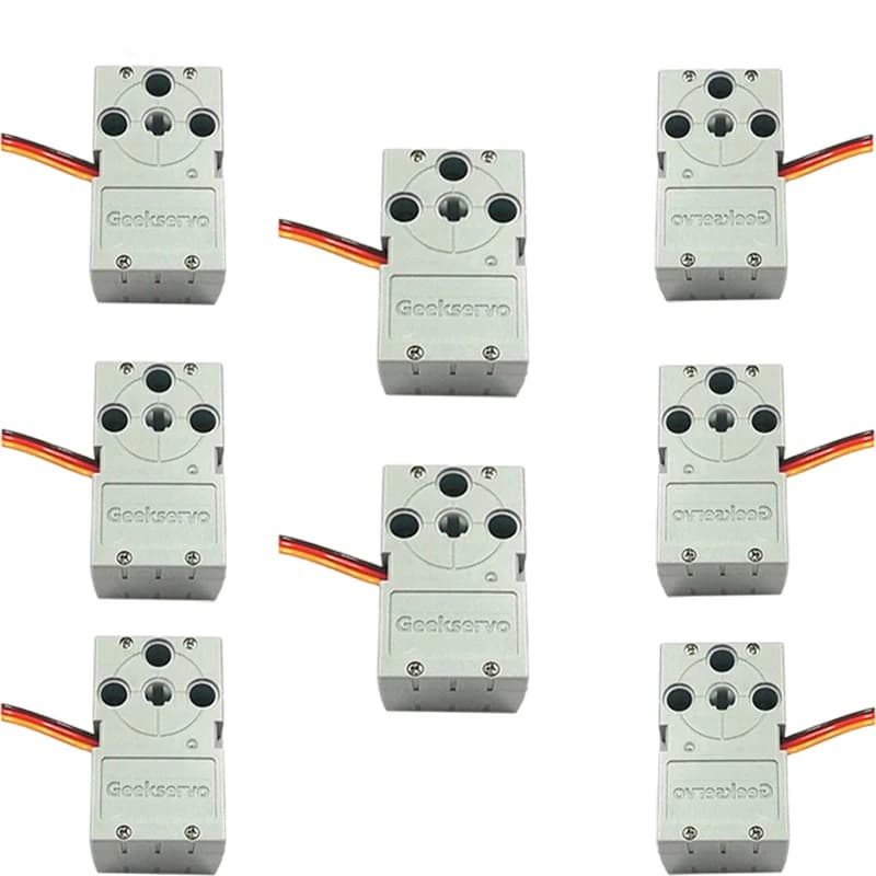 2/4/8 pz. Pezzi MOC Geekservo compatibili con blocchi da costruzione, servomotori con doppio albero di uscita, angolo di rotazione a 360 gradi per auto RC robotica fai-da-te