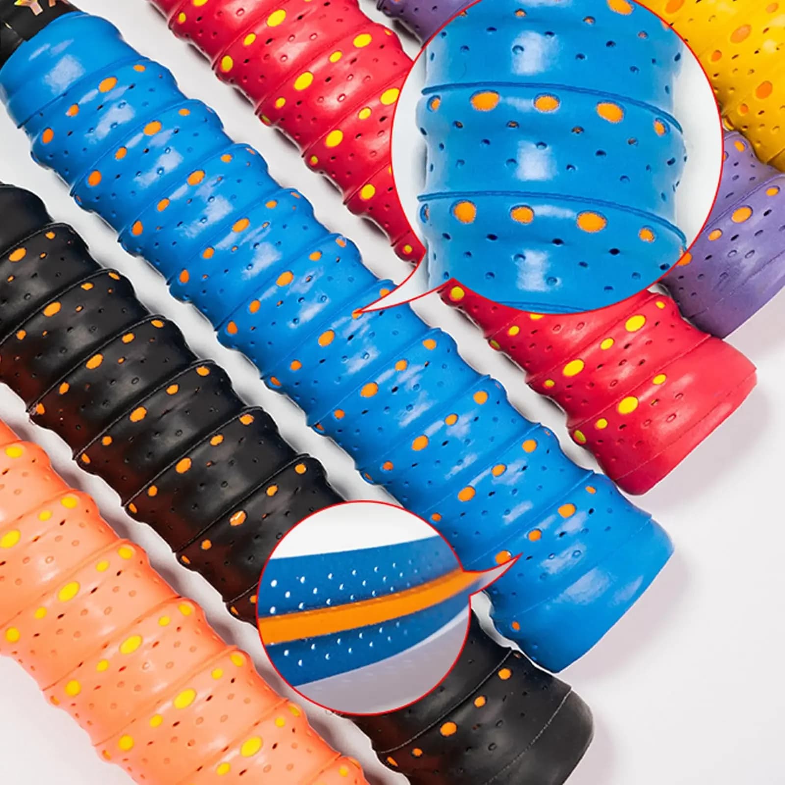 Anti-slip sports overgrip tape tennis overgrip sweat band Badminton Rack Wrap Padel Tape for Shock Absorption