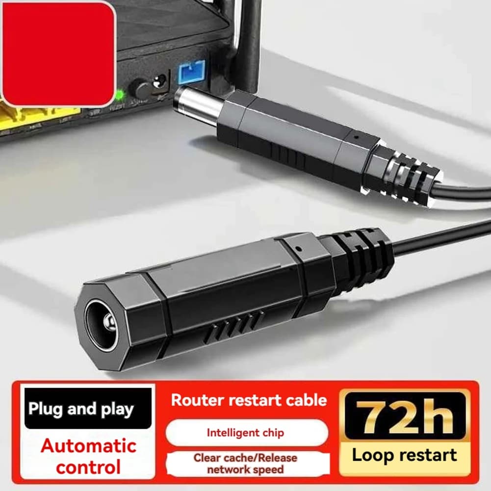 Cavo di riavvio automatico router con porta DC 5.5x2.1mm per bridge/router/ripetitore Wi-Fi, intervallo 72 ore