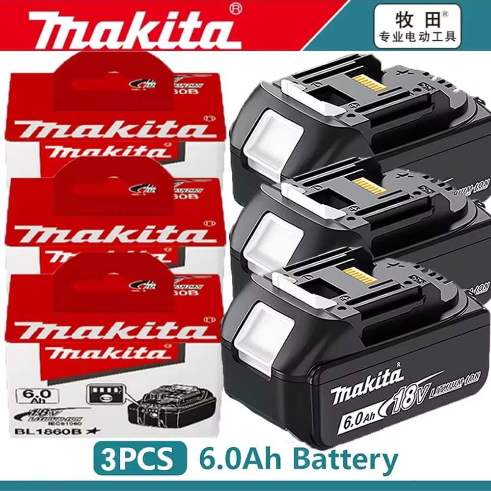 Original Makita 18V 6000mAh Rechargeable Battery for Makita 18V BL1830 BL1830B BL1860B BL1860B BL1850 BL1850B
