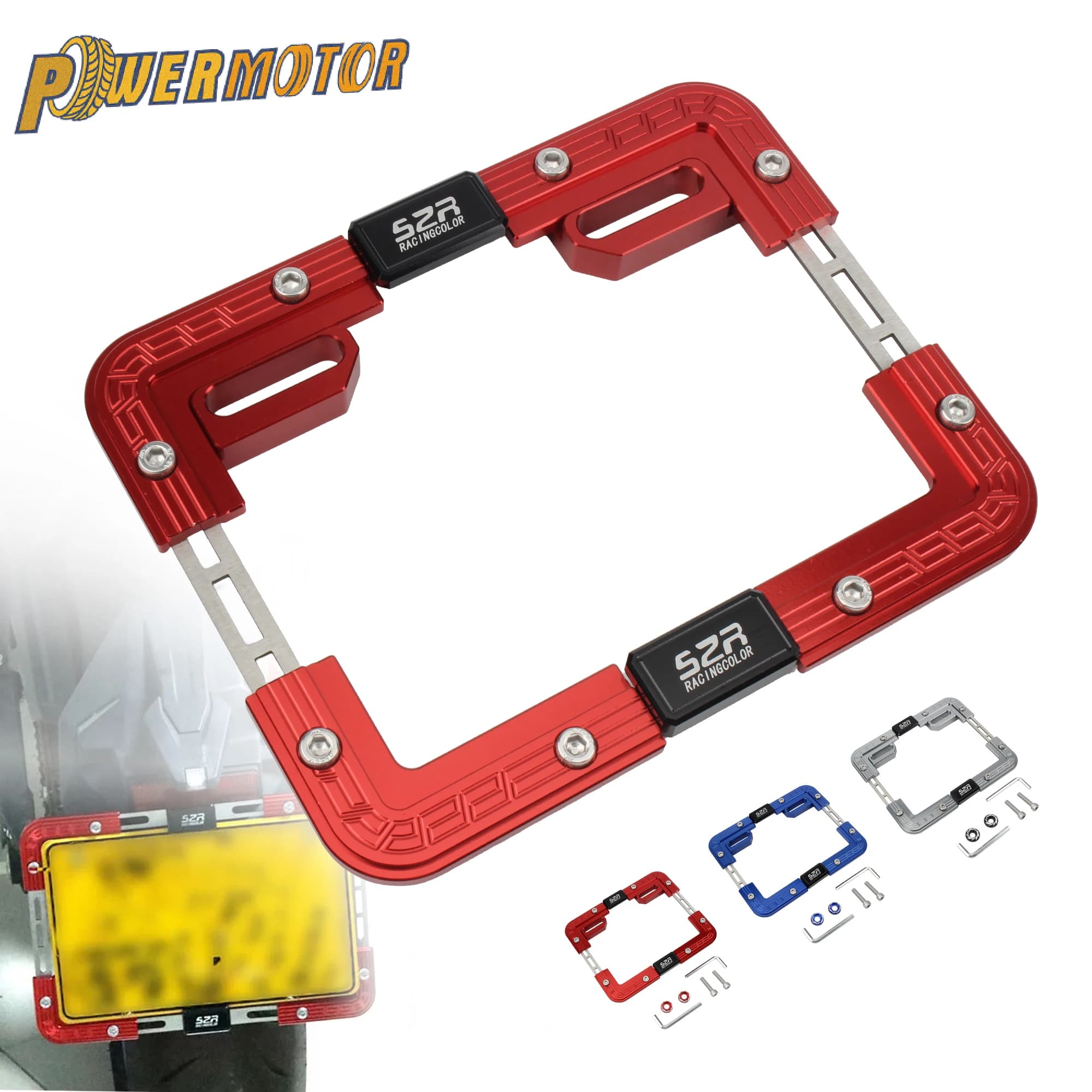 Accessori Moto: Porta Targa Universale Telescopico Personalizzabile per Moto
