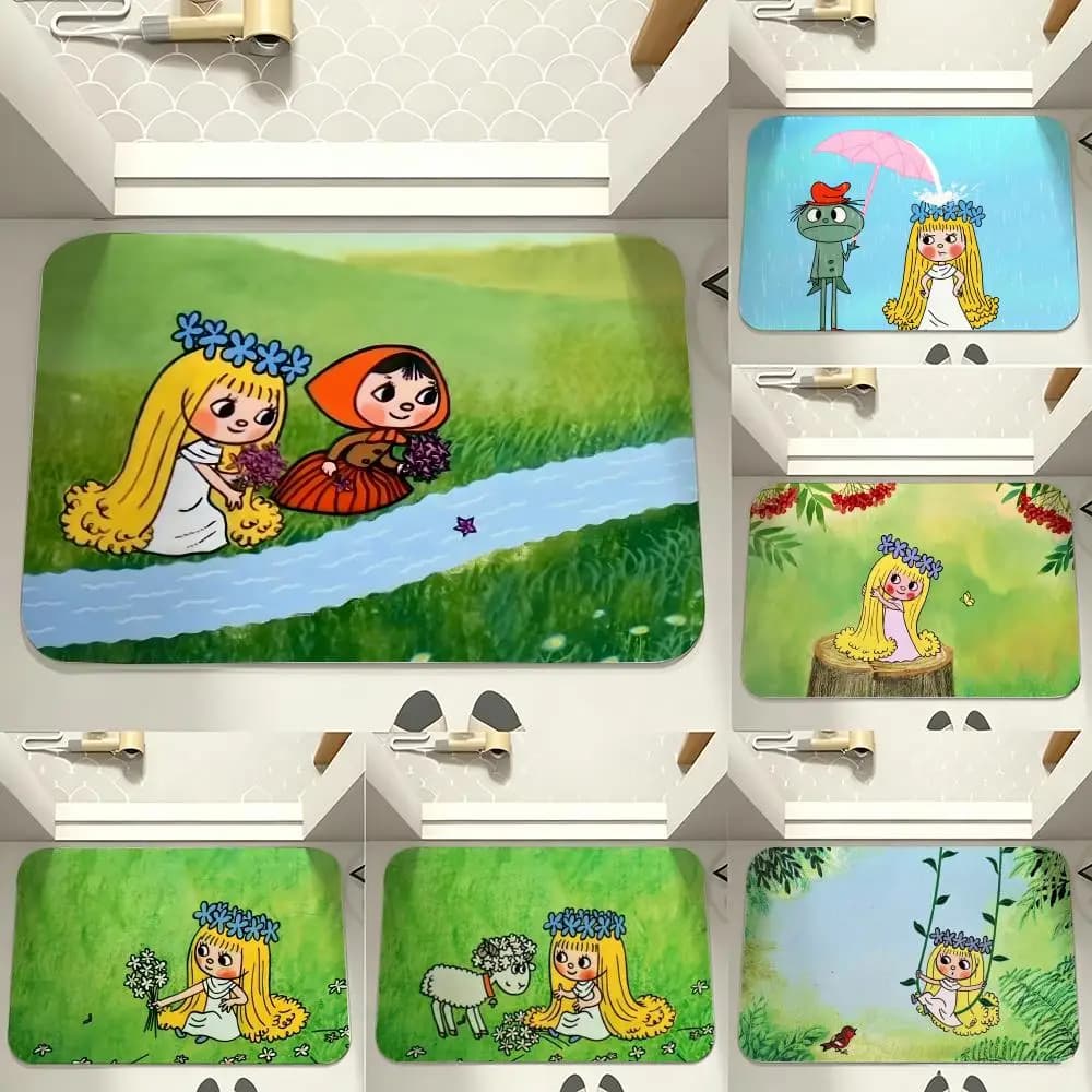 Cartoon character V-VilaS AmalkaS Floor Mat carpet diatom mud bathroom quick-drying absorbent floor mat household bathroom