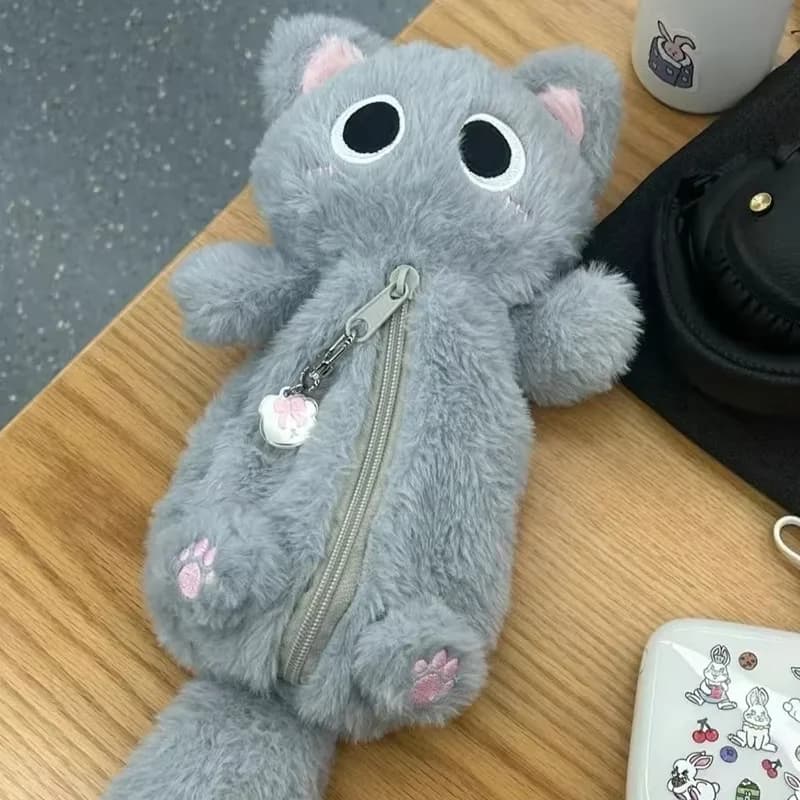 LUSQI Adorabile cartone animato peluche morbido peluche astuccio per matite organizzatore di cancelleria per studenti di grande capacità di alta qualità