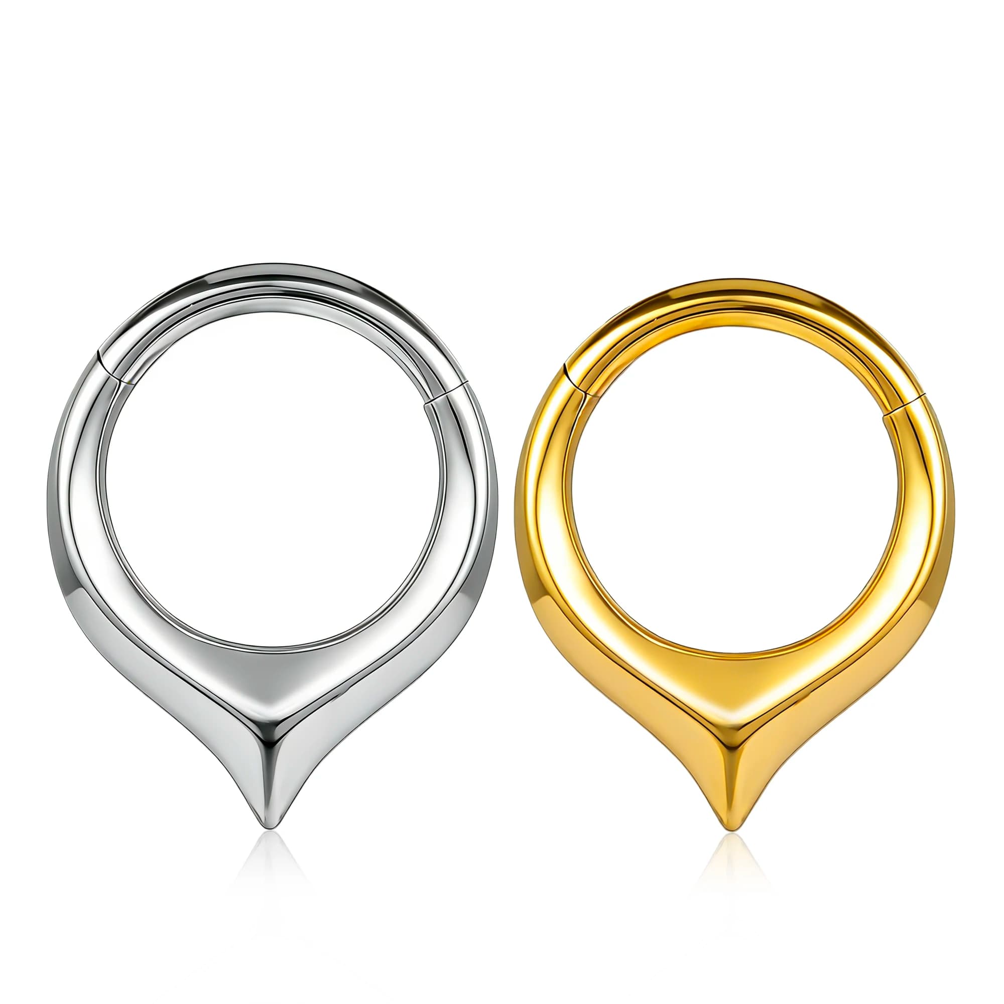 Vankula 1PCS Fashion Stainless Steel Thorns Nose Rings Tragus Thick Septum Hinged Clip Cartilage Hoop Earrings Piercing Jewelry