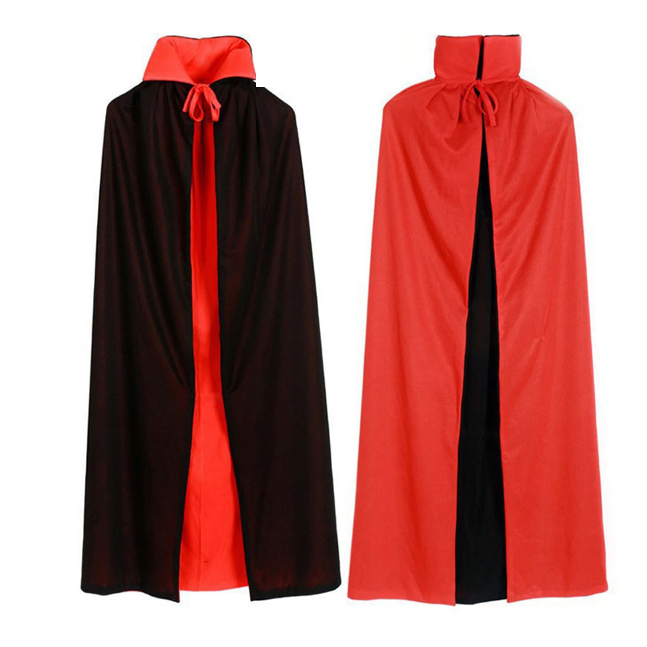 Mantello Pleuche di Halloween Mantello con cappuccio Costume medievale Strega Wicca Vampiro Costume cosplay Mantello Bambini Singolo strato doppio strato