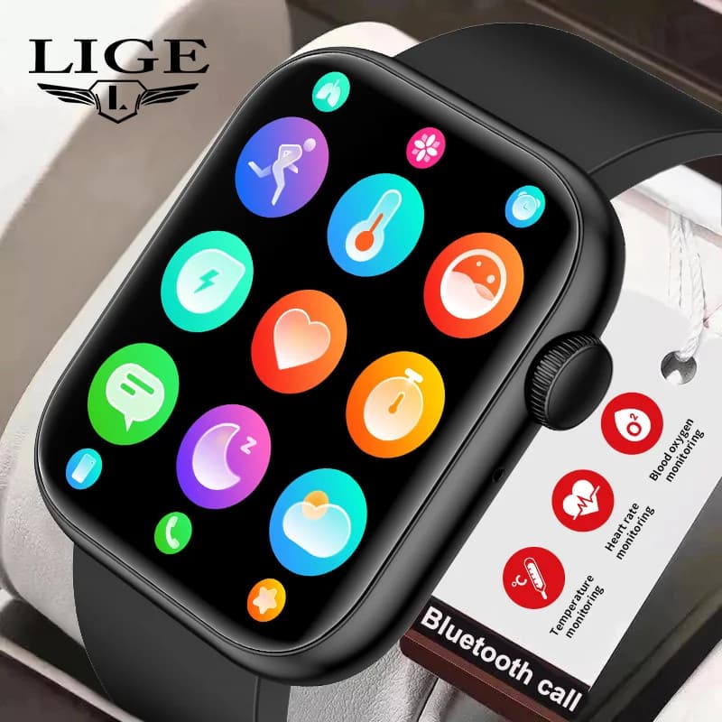 FOXBOX 2026 Smartwatch Leggero, Tracker Fitness Sportivo, Monitoraggio Temperatura in Tempo Reale, Chiamate Bluetooth, Messaggi, Orologio Intelligente da Uomo