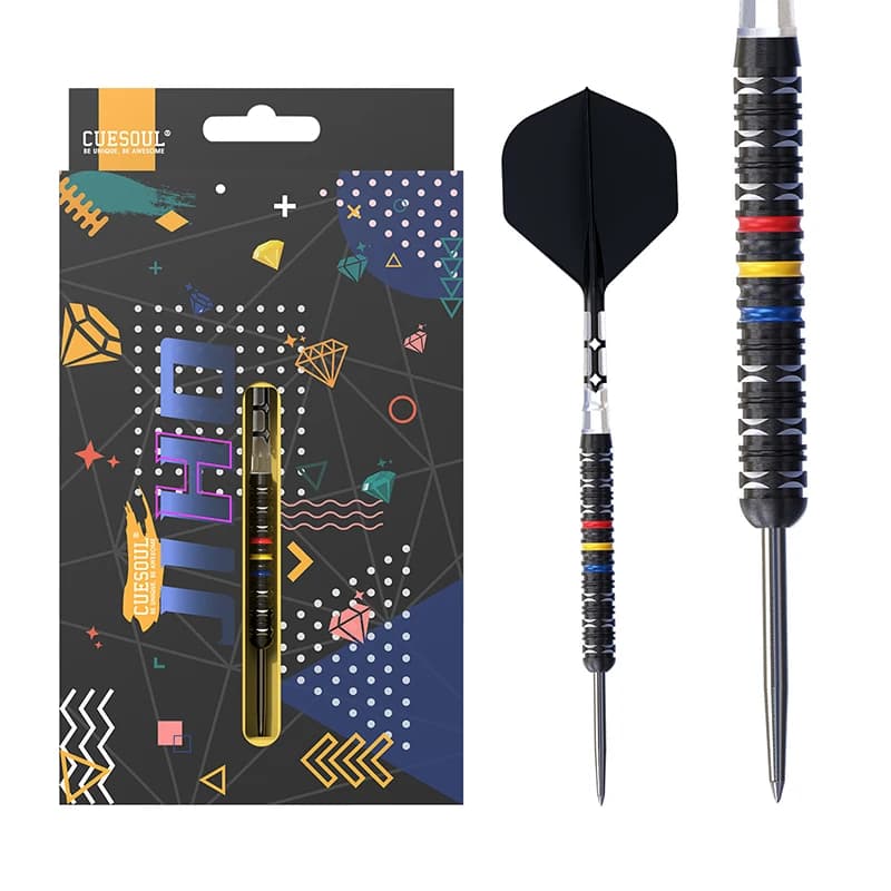 CUESOUL JIHO II 21/22/23/24/25/26g Set di freccette con punta in acciaio al 90% al tungsteno con volo ROST T19