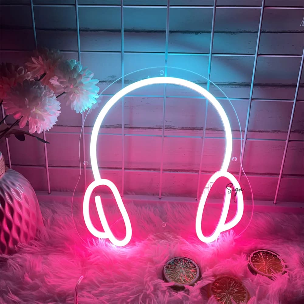 Insegne al neon a LED musicali per luci al neon da studio per bar per feste Insegne luminose Luci notturne a LED Decorazioni da parete per DJ Lampade al neon per feste da bar