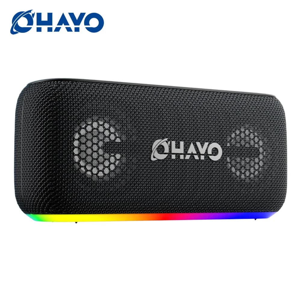 Altoparlante Bluetooth portatile Ohayo S15 con suono potente da 60 W e bassi intensi, altoparlante per computer LED wireless impermeabile IPX6