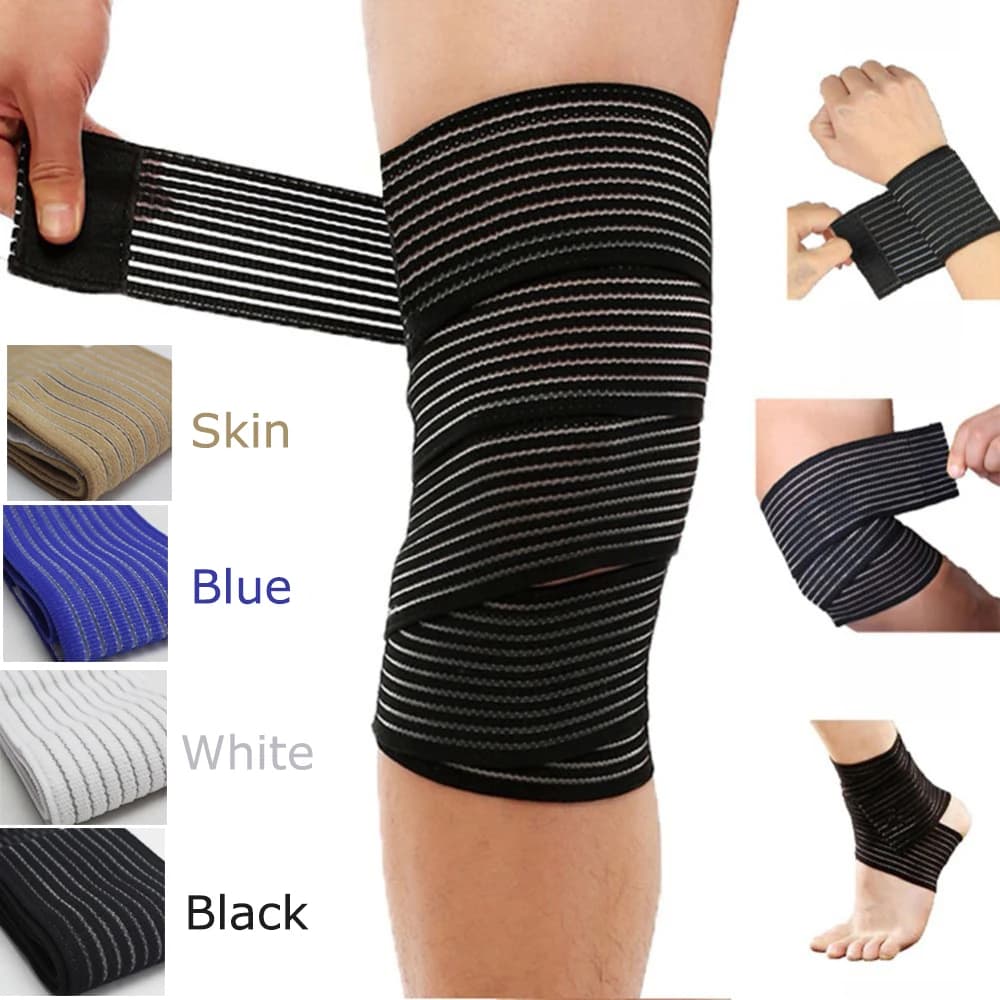 Benda di compressione ad alta elasticità per nastro kinesiologico sportivo caviglia polso ginocchio polpaccio coscia avvolge protezione di supporto 40-180 cm 1 pezzo