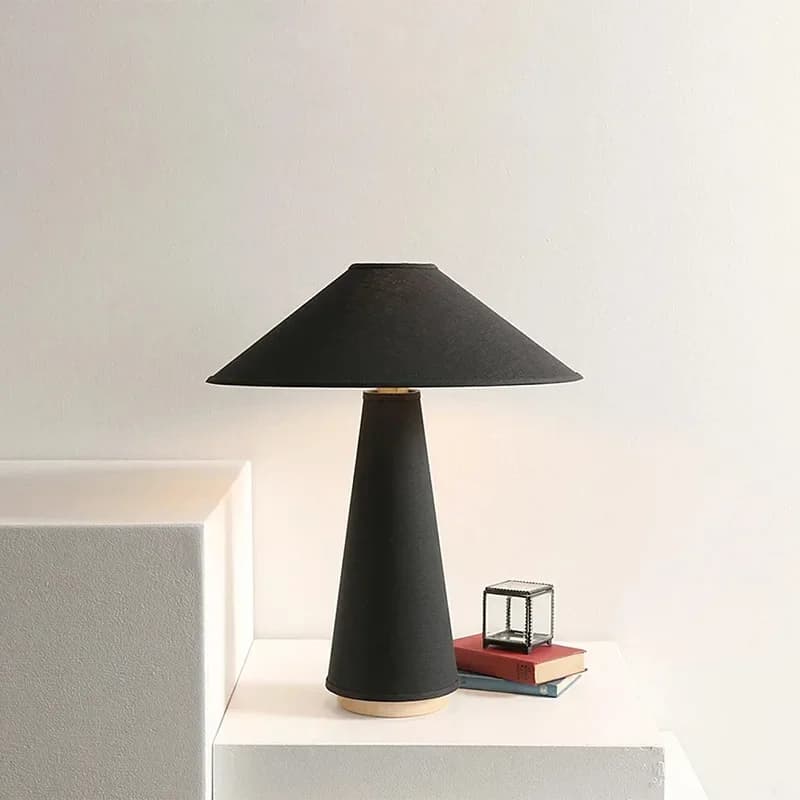 SANDYHA Paralume moderno in tessuto Lampada da scrivania Comodino LED Luce soffusa Elegante Decorazioni per la casa Lettura Studio Soggiorno Regolabile
