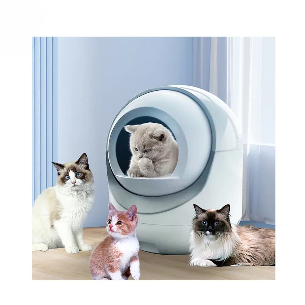 -Lettiera per gatti per animali domestici, toilette per gatti, lettiera per gatti autopulente, arenero para gatos