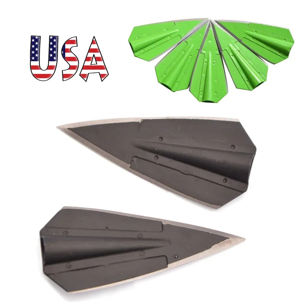 115 Grain Broadheads Alloy Steel Arrowheads 12pcs Hunting Blade Arrow Points for OD 8mm Shaft Archery Outdoor Shooting Accessories