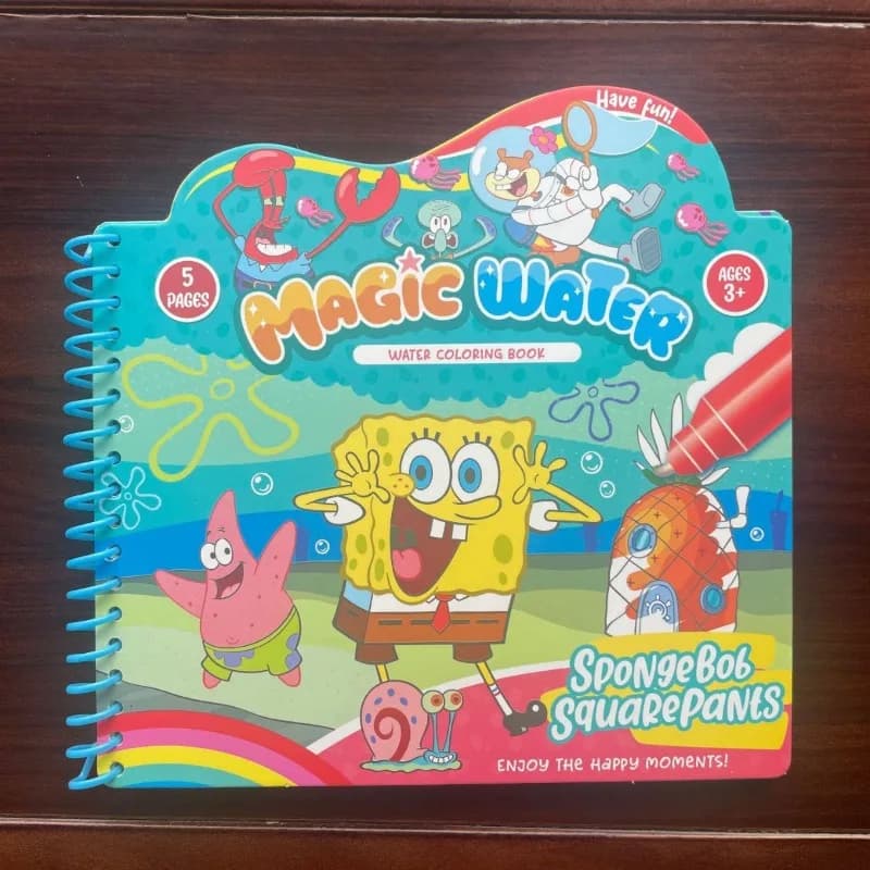 SpongeBobs Cute Cartoon Colorful Graffiti Sketching Book Fun Fill in The Color Book Children's Birthday Gift Toy