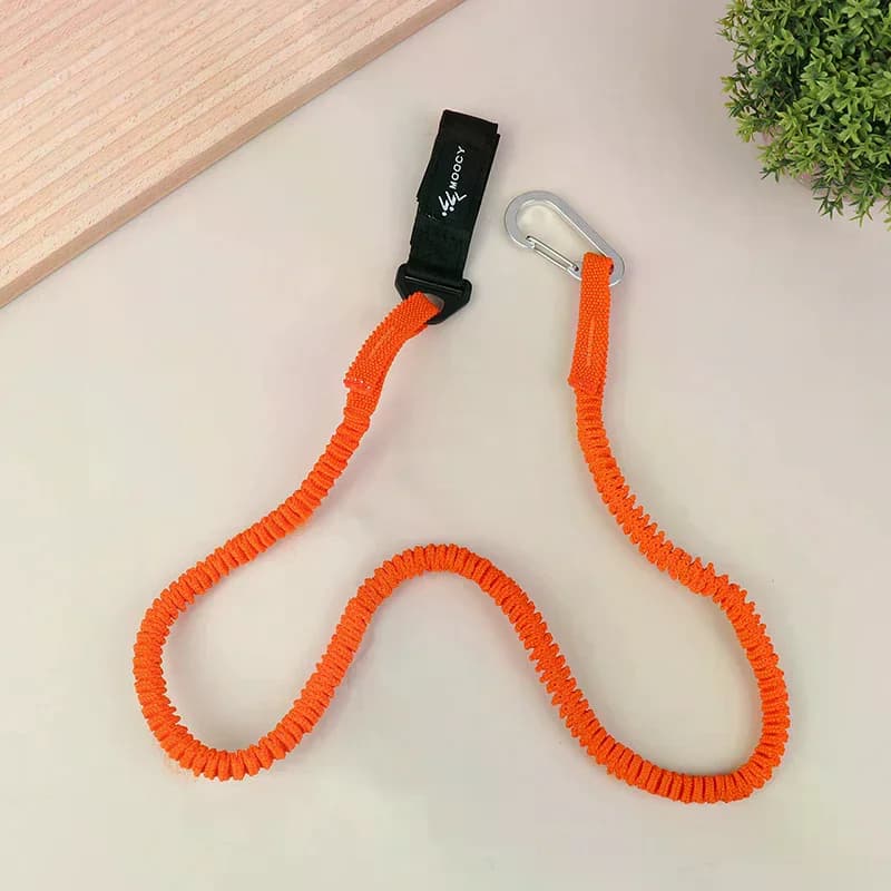 Guinzaglio elastico per pagaia per kayak, palo regolabile, cordino a spirale, accessori per barche a remi