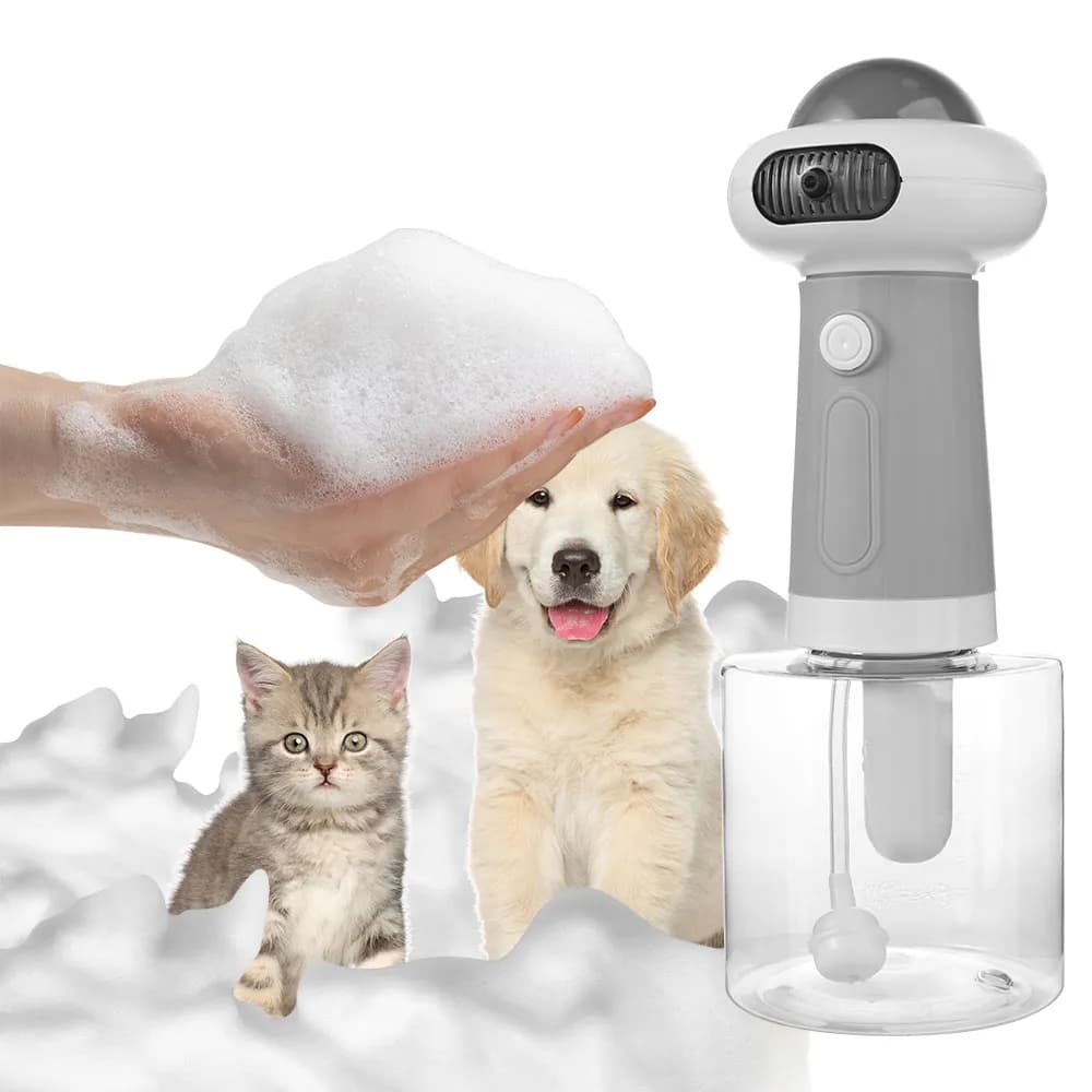 Macchina Elettrica per il Bagno degli Animali Domestici, Dispenser di Sapone per la Pulizia dei Cani, Comodo Bagnoschiuma Wireless per Cani e Gatti