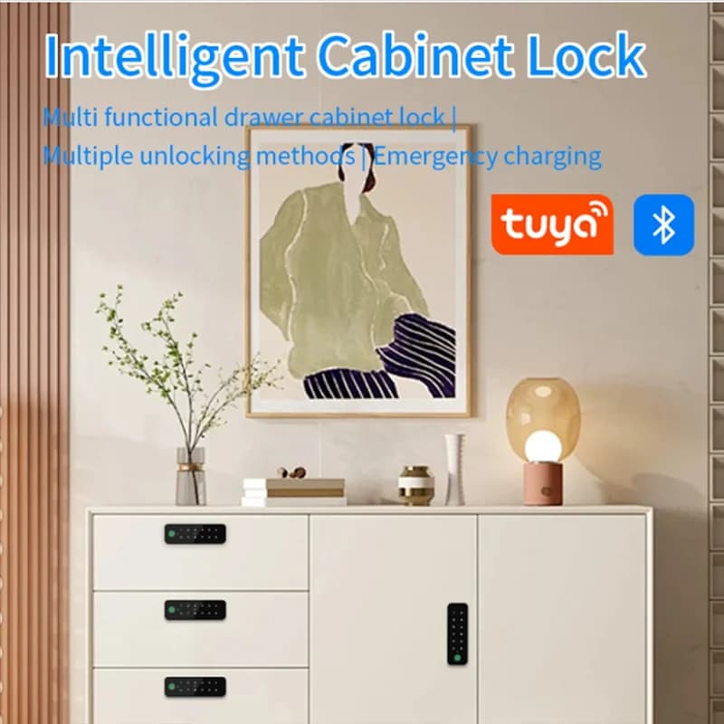 APP per serratura elettronica con impronta digitale per armadietto in legno intelligente Bluetooth FORW-Tuya per armadietto per cassetti per mobili