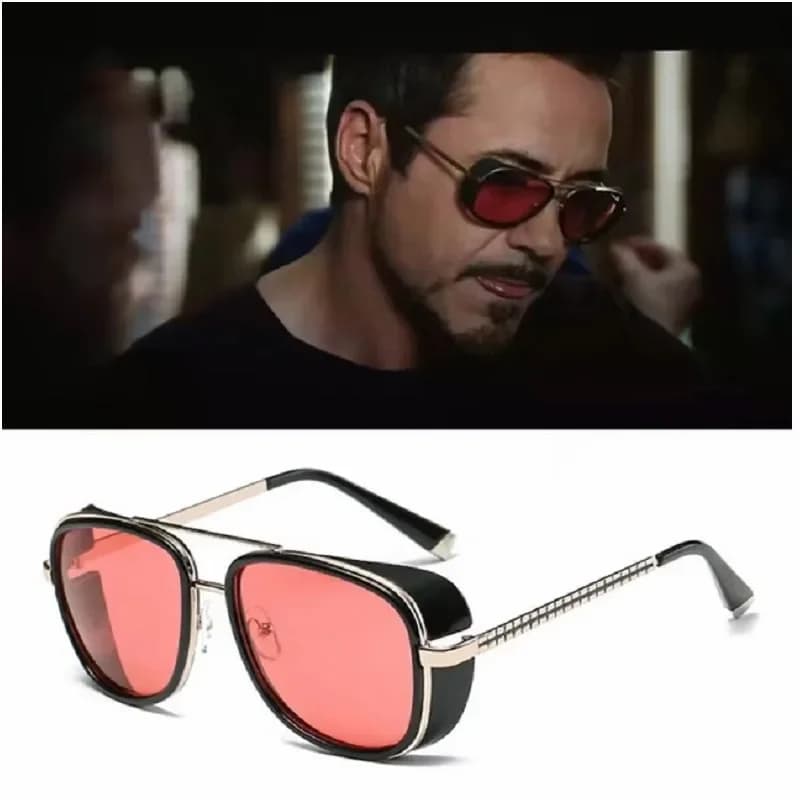 Occhiali da sole Iron Man 3 Tony Stark da uomo, stile vintage steampunk, occhiali da sole per uomo