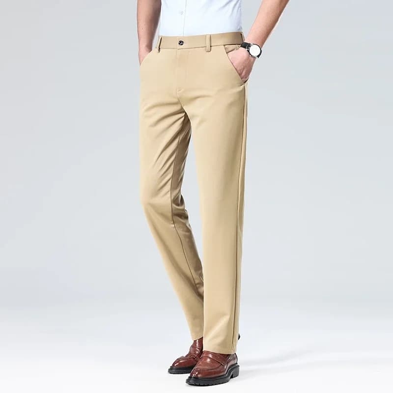 Mens Stretch Straight Leg Business Dress Pants Summer Moisture Wicking Wrinkle Free Trousers for Daily Commute